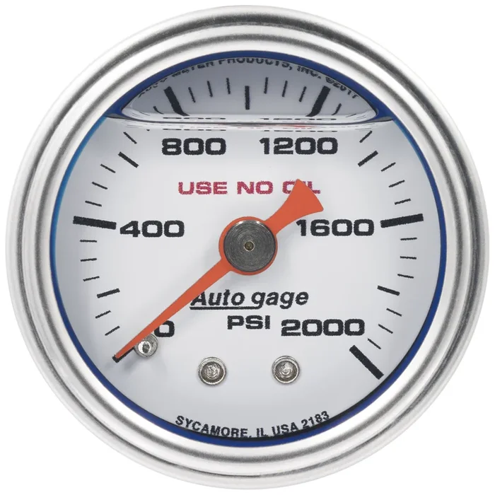1-1/2″ Pressure, 0-2,000 Psi, White
