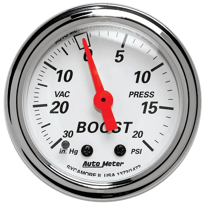 2-1/16″ Boost/Vacuum, 30 In. Hg/ 20 Psi, Arctic White