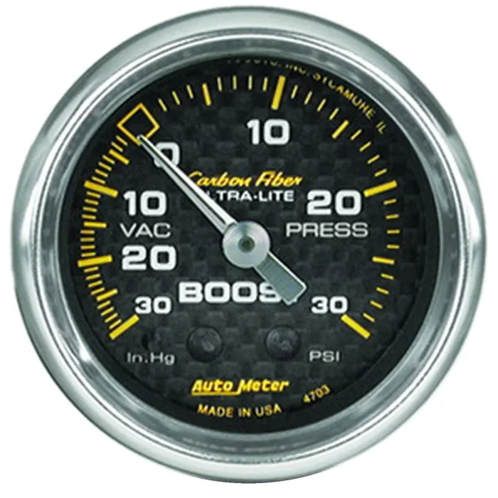 2-1/16″ Boost/Vacuum, 30 In Hg/30 Psi, Carbon Fiber