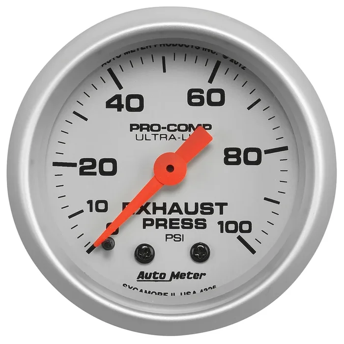 2-1/16″ Exhaust Pressure, 0-100 Psi, Ultra-Lite