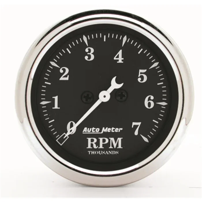 2-1/16″ In-Dash Tachometer, 0-7,000 Rpm, Old Tyme Black