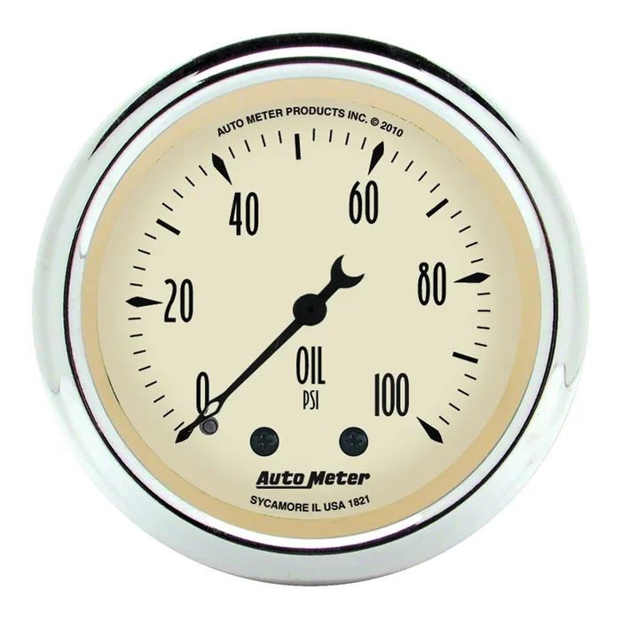 2-1/16″ Oil Pressure, 0-100 Psi, Antique Beige