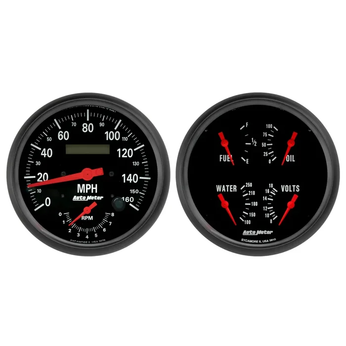 2 Pc. Gauge Kit, 5″ Quad & Tach/Speedo, 240-33 Ω, Z-Series