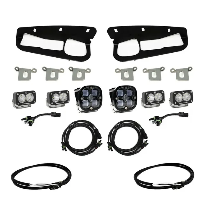 21+ Ford Bronco/22+ Ford Bronco Raptor Steel Bumper Fog Pocket Kit SAE w/Upfitter