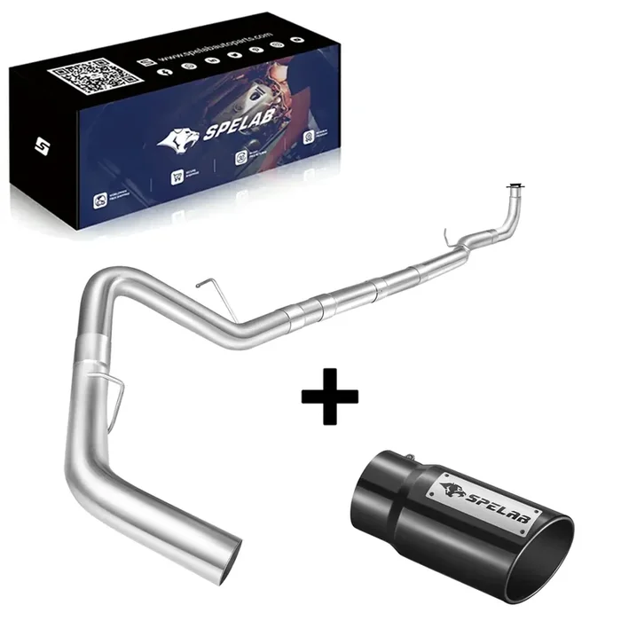 4″ Downpipe-Back 2017-2019 L5P 6.6 Duramax DPF Delete Race Pipe(Free Exhaust Tips)