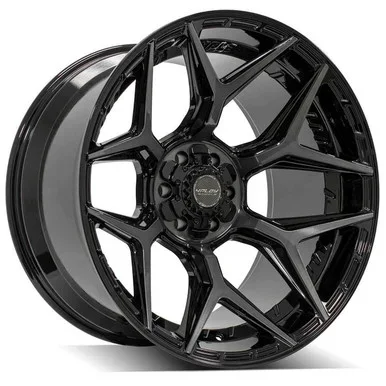 4PLAY Wheels Bronco/F-150/Ranger/Raptor 4P06 Brushed Black Wheel – 22×12 (2004-2022)