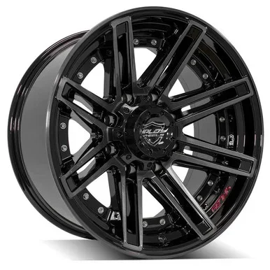 4PLAY Wheels F-250/F-350 4P08 Brushed Black Wheel – 20×10 (1999-2022)
