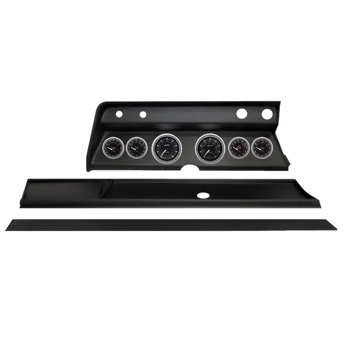 6 Gauge Direct-Fit Dash Kit, Chevy Chevelle 66, Chrono Chrome