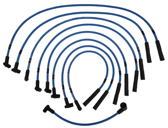8.65mm Classic BluePrint Blue- Assembled Spark Plug Wire Set – 180° Boots – Chrysler SB Compatible