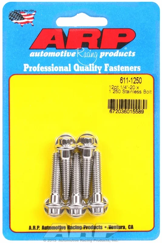 “1/4″”-20 x 1.250 12pt SS bolts” (5pcs)