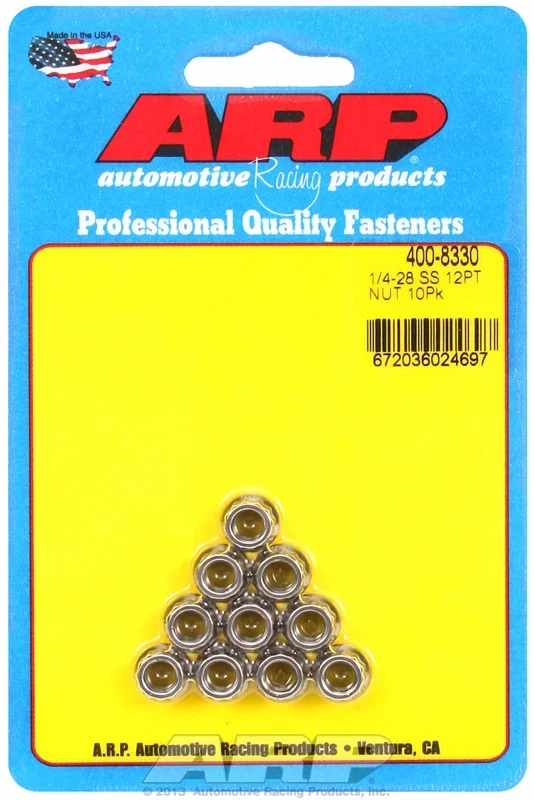 “1/4″”-28 SS 12pt nut kit” (10pcs)
