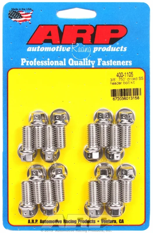 “3/8″” x .750 drilled SS header bolt kit”
