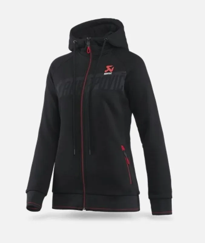 Akrapovic Womens Corpo Zip Hoodie Black – Medium