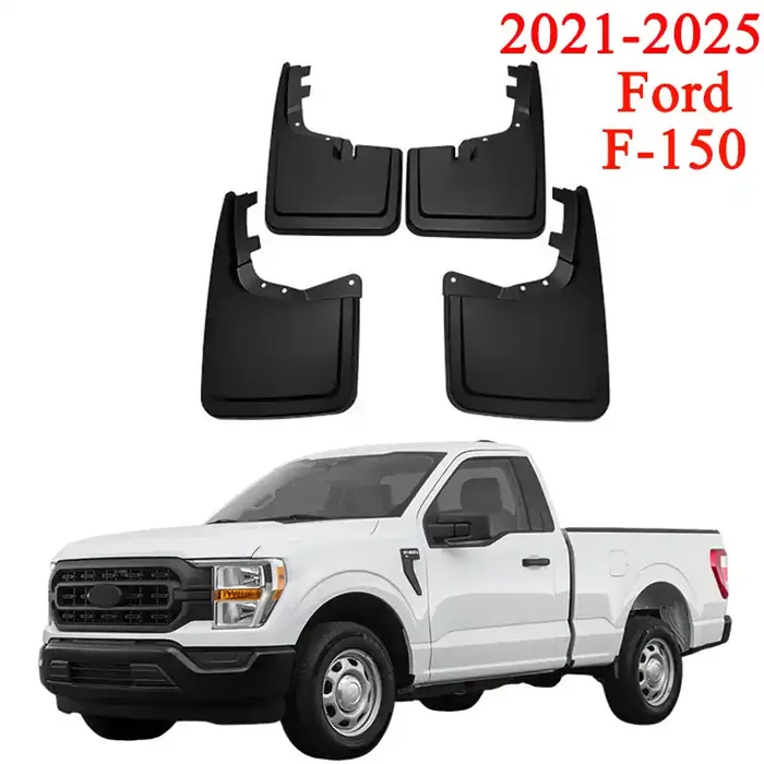 All-Weather Mud Flaps for 2021-2025 Ford F-150 (4PCS) – Front & Rear Splash Guards