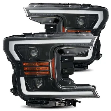 AlphaRex F-150 LUXX-Series LED Projector Headlights – Jet Black (2018-2020)
