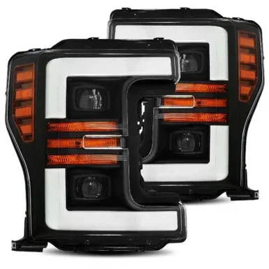 AlphaRex Super Duty PRO-Series Halogen Projector Headlights – Black (2017-2019)