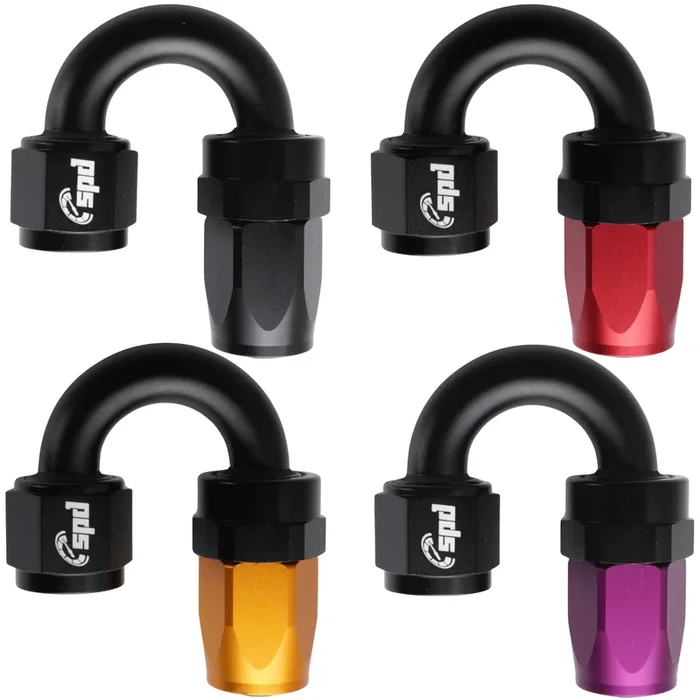 An4 hose end – 180 °