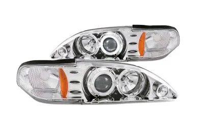 Anzo Mustang Projector Headlights W/ Halo Chrome 1 Piece (1994-1998)