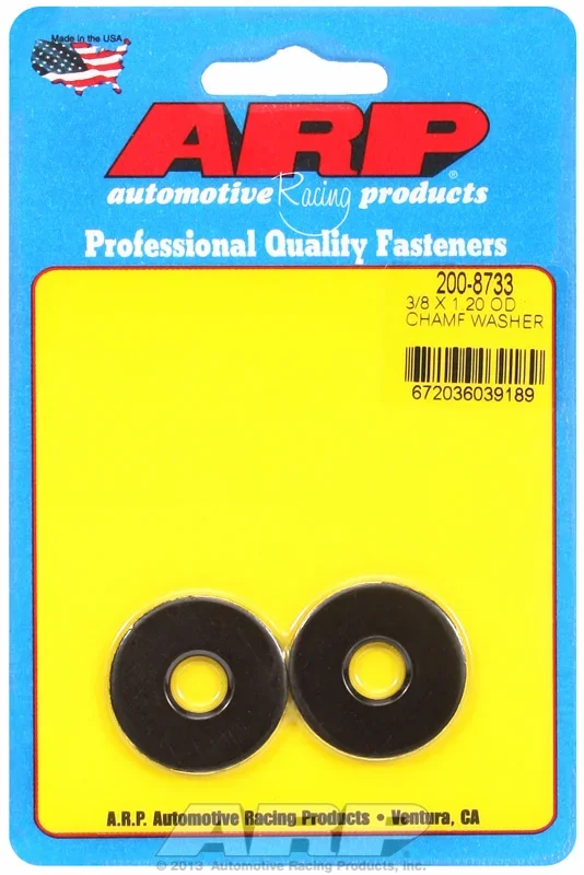 ARP Chamfer Washer 3/8 ID 1.20 OD Black 2 Pack
