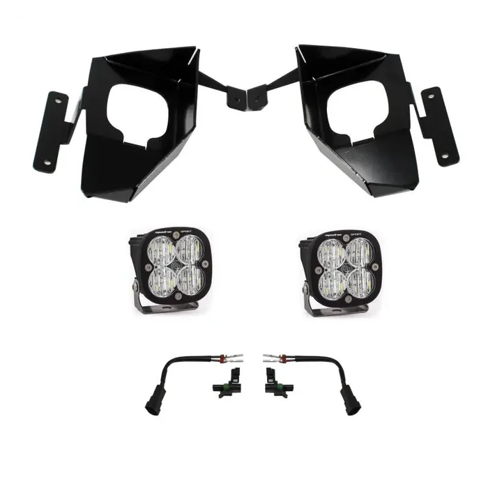 Baja Designs 16-18 Silverado Squadron Sport Fog Pocket Kit W/C – Amber