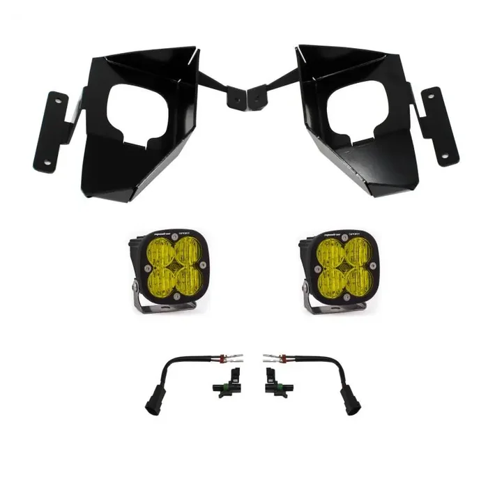 Baja Designs 16-18 Silverado Squadron Sport Fog Pocket Kit W/C – Amber
