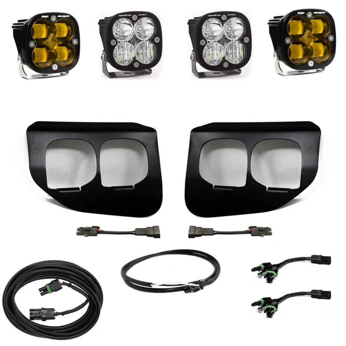 Baja Designs Ford Super Duty (20-22) Fog Lights Dual FPK Amber SAE/Sport DC – 447739