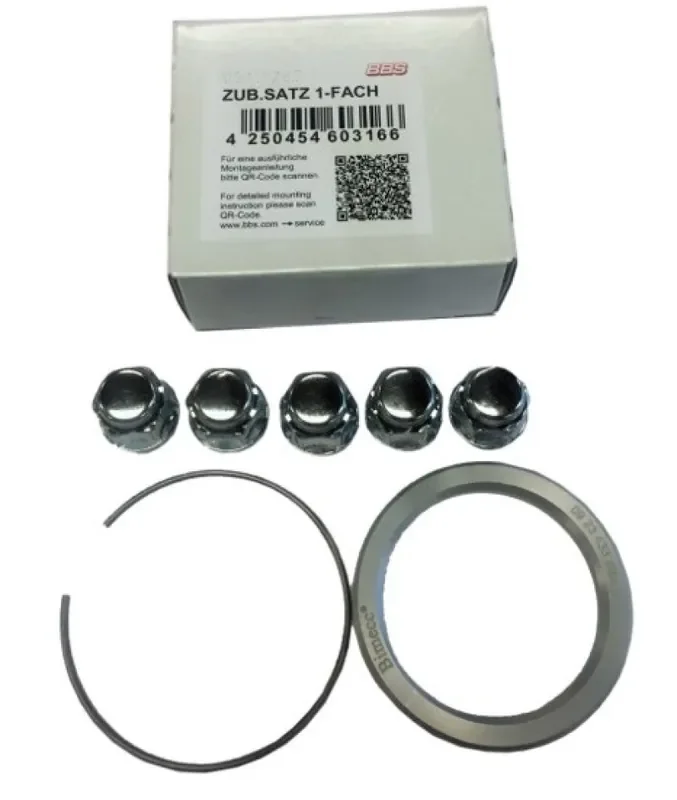 BBS PFS KIT – Camaro/Corvette – Includes 82mm OD – 66.9mm ID Ring / 82mm Clip / Lug Nuts