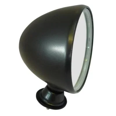 Black Classic Single Bolt Mirror Convex
