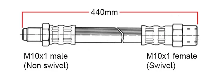Brake hose Front Drifting Volvo 240 / 740 / 940 with S60R / V70R 4-piston brake caliper