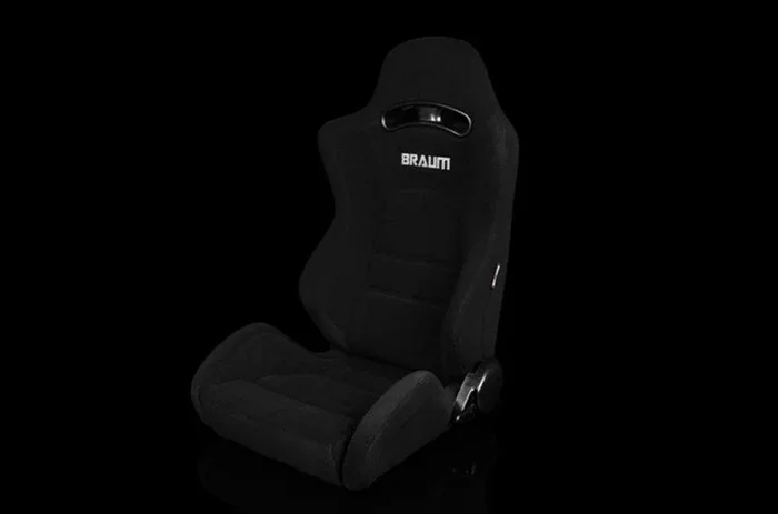 Braum S8 Series V2 Sport Seats – Black Cloth Pair – Universal