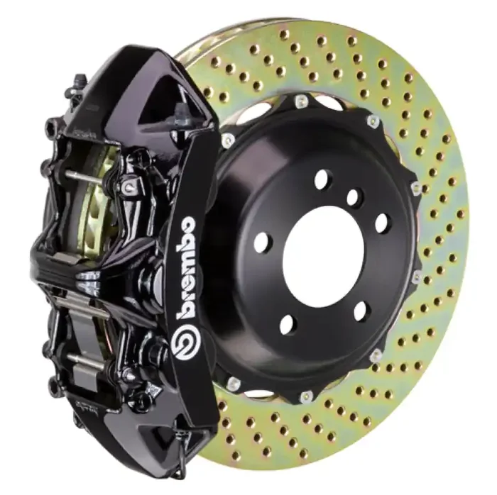 Brembo 89-93 348/94-99 F355 Front GT BBK 6 Piston Cast 355×32 2pc Rotor Drilled-Black