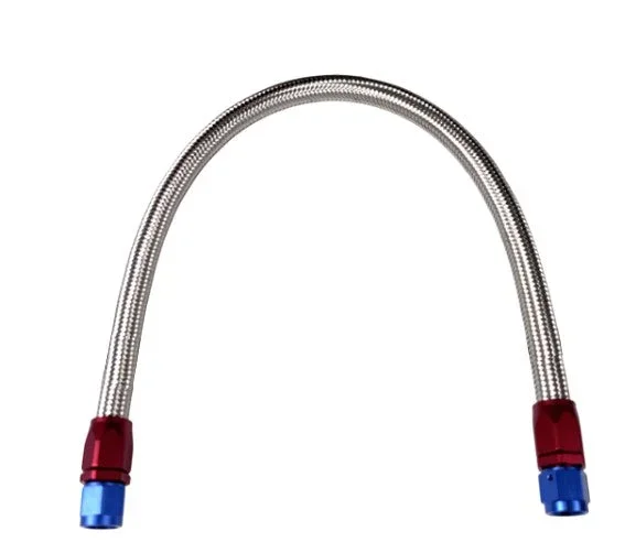 Carburetor to Pump Hose, Braided Stainless, Universal, 6AN, 22-inch, Assembled