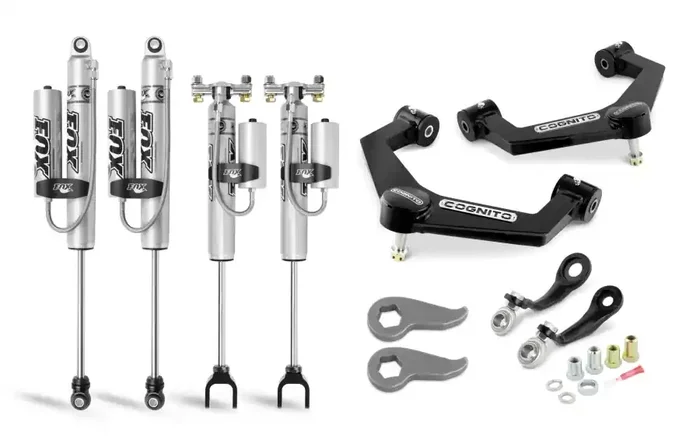 Cognito Motorsports Truck 3-Inch Premier Leveling Kit with Fox PSRR 2.0 Shocks for 20-22 Silverado/Sierra 2500/3500 2WD/4WD – 110-P0929