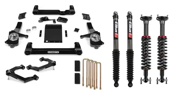 Cognito Motorsports Truck 6-Inch Performance Lift Kit with Elka 2.0 IFP Shocks For 19-22 Silverado/Sierra 1500 2WD/ 4WD, including AT4, and Trail Boss – 210-P1149