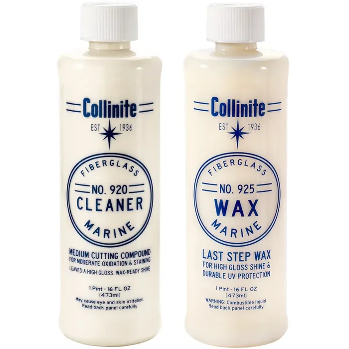 Collinite 920 Fiberglass Marine Cleaner & 925 Fiberglass Marine Wax Combo Pack