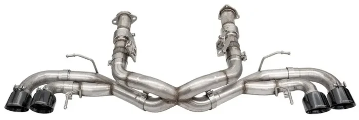 Corsa 2020 Corvette C8 3in Xtreme Cat-Back Exhaust 4.5in Blk Quad Tips – Integrates stock AFM Valve