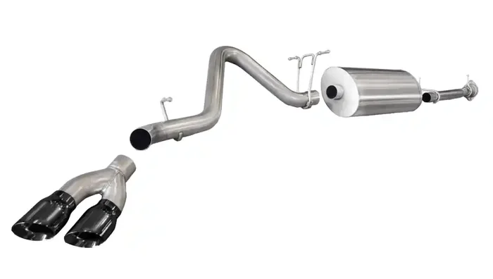 Corsa Performance 3.0in. Cat-Back Single Side Exit with Twin 4.0in. Black PVD Pro-Series Tips – 14792BLK