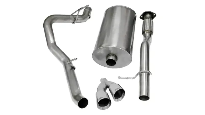 Corsa Performance 3.0in. Cat-Back Single Side Exit with Twin 4.0in. Polished Pro-Series Tips – 14914