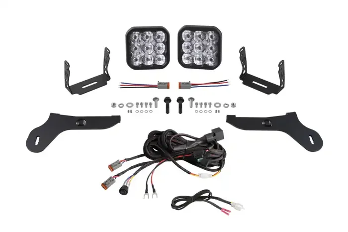 Diode Dynamics SS5 Bumper LED Pod Light Kit for 2017-2020 Ford Raptor Pro White Driving – DD7350