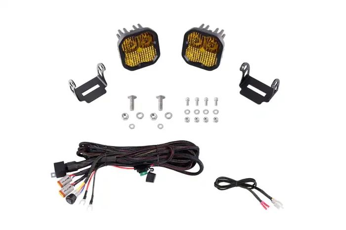 Diode Dynamics Stage Series Backlit Ditch Light Kit for 2021-2022 Ford F-150, SSC2 Sport White Combo – DD7365