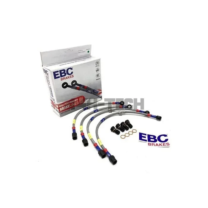 EBC 4 piece set stainless steel brake line disc brakes incl. TUV (Honda Civic 2022+ 2.0 Type R turbo FL5)