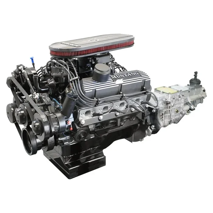 Ford Small Block Compatible 347 c.i. Engine and TKX Manual Transmission – 415 Horsepower – Mustang Edition Builder Series – Black Pulley Kit – Carbureted