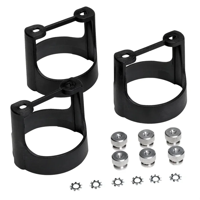 Gauge Bracket Kit, 2-1/16″, Black Composite, Qty 3