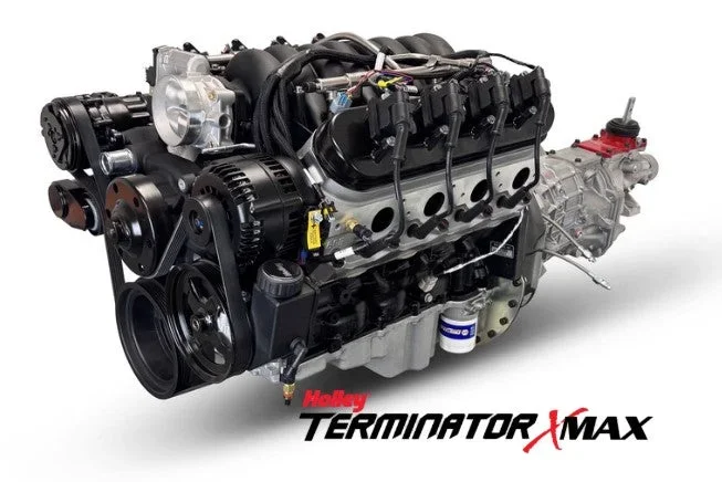 GM LS Compatible 427 c.i. Engine and T56 Manual Transmission – 605 Horsepower – Standard Edition Builder Series – Black Pulley Kit – Holley Terminator X EFI System