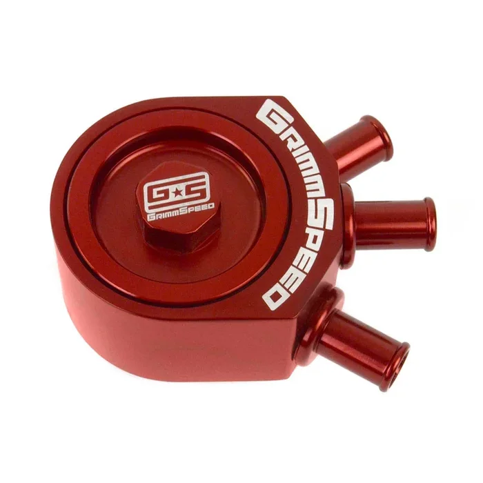 GrimmSpeed Air Oil Separator Red – 2008-2014 Subaru WRX / 2005-2012 Subaru Legacy GT