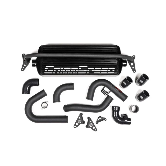GrimmSpeed Front Mount Intercooler – VA WRX Full Intercooler Kit Black Powder Coat- Black Pipe – 2015-2021 Subaru WRX