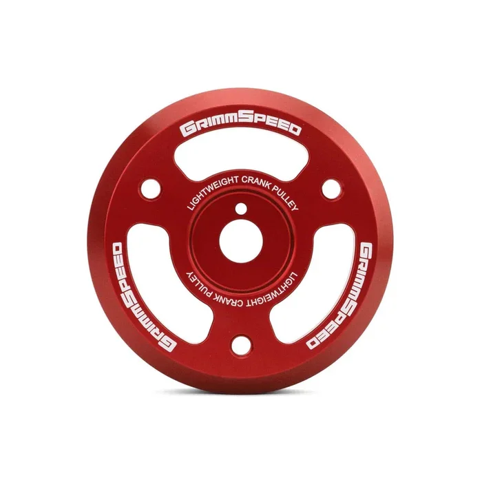 GrimmSpeed Lightweight Crank Pulley (Red) – 2015-2018 Subaru WRX / 2013-2016 Scion FR-S / 2013-2020 Subaru BRZ / 2017-2019 Toyota 86