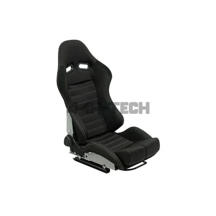 H-Gear Pro-Line adjustable bucket seat black + white stiching (universal)