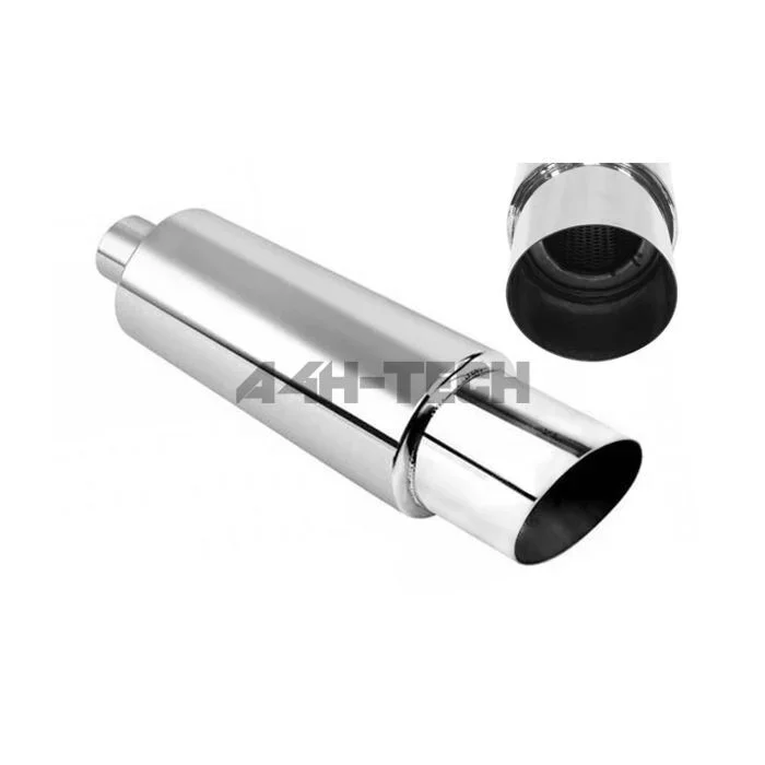 H-Gear Pro-Line stainless steel rear muffler 89mm stainless steel tip (universal)