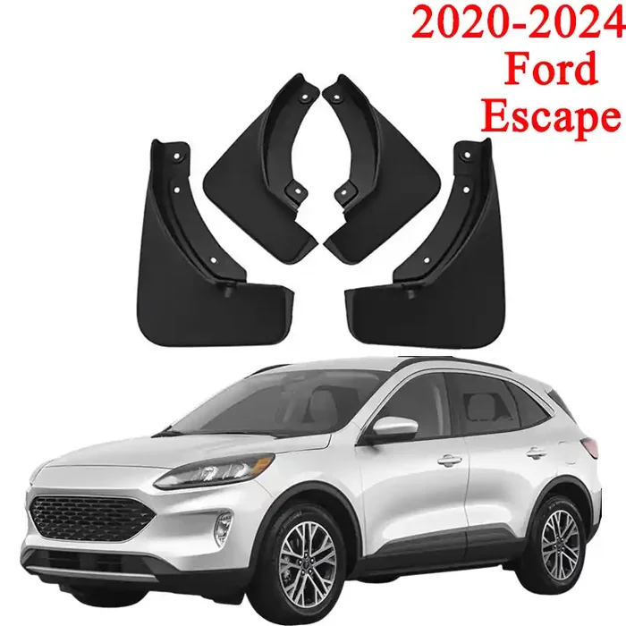Heavy Duty Mud Flaps for Ford Escape 2020-2024 (Base Model) – Custom Fit Front & Rear Mud Splash Guards (4-Piece Set)